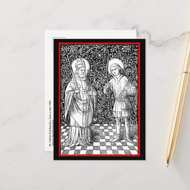 SS. Postal Fabian & Sebastian (BG 01) (Anverso/Reverso In Situ)