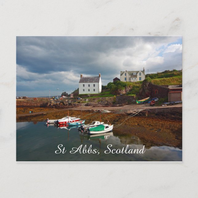 St Abbs, Escocia, postal (Anverso)