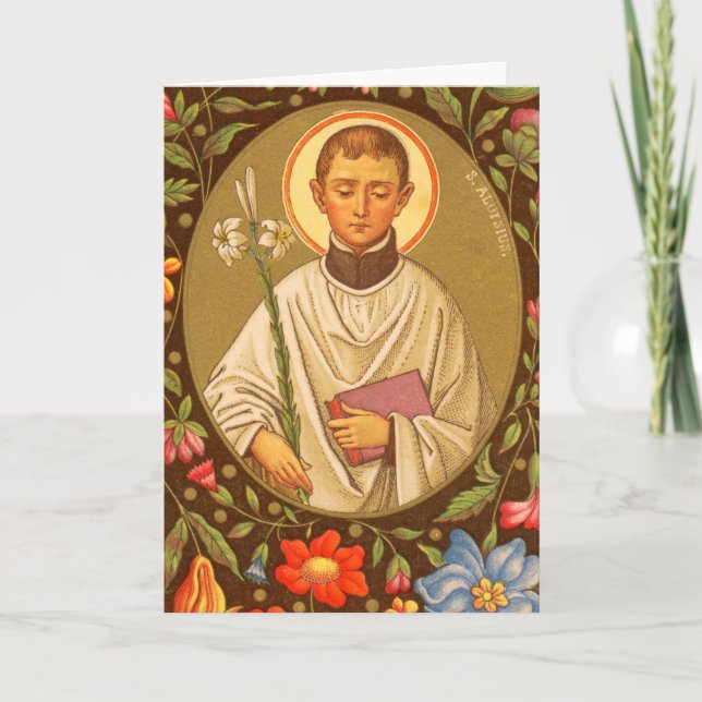St. Aloysius Gonzaga (PM 01) Tarjeta de felicitaci (Anverso)