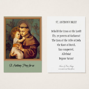 St Anthony de las tarjetas santas de Padua