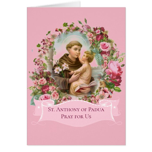 St. Anthony of Padua Baby Jesus Roses (Frente)