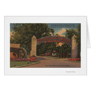 St. Augustine, FL - Fuente de la entrada de la juv