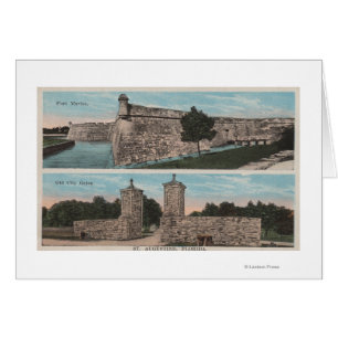 St. Augustine, FL - Vista de Ft. Marion y Ciudad