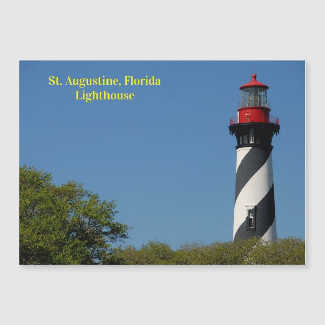 St. Augustine, Florida lighthouse magnetiic card (Anverso)