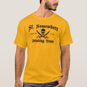 St. Camiseta en alguna parte de consumición del