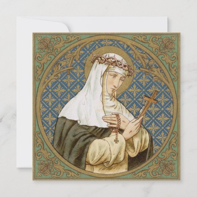 St. Catherine de Siena (BK 19) Tarjeta de felicita (Anverso)