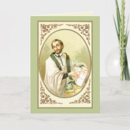 St. César de Bus (SLE 001) Tarjeta de saludo en bl