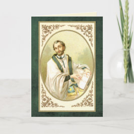 St. César de Bus (SLE 001) Tarjeta de saludo en bl