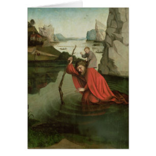 St Christopher que lleva al niño de Cristo