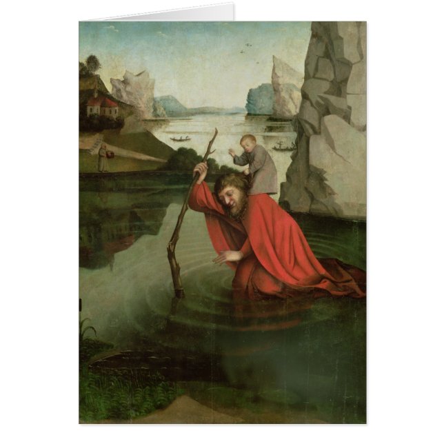 St Christopher que lleva al niño de Cristo (Frente)