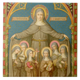 St. Clara de Asís & Monjas (SAU 27) Baldosa Cerámi
