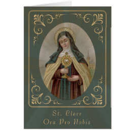 St. Clare de Assisi con la eucaristía
