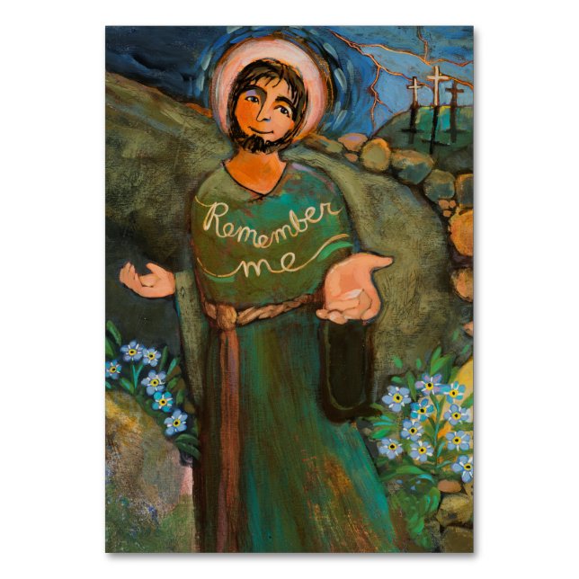 St. Dismas, la tarjeta de oración Good Thief (Anverso)