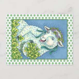 ST. EL DÍA DE PATRICK IRISH EWE, TARJETA POSTAL DE