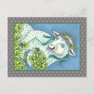ST. EL DÍA DE PATRICK IRISH EWE, TARJETA POSTAL DE