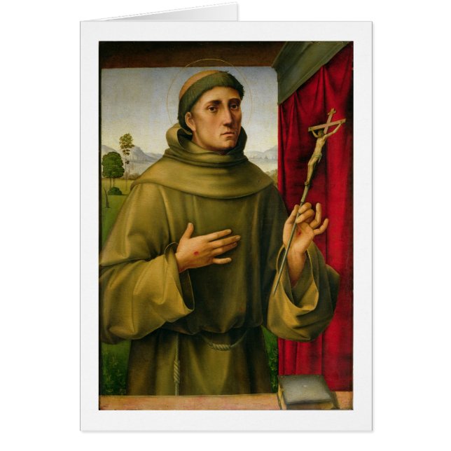 St Francis de Assissi, c.1490 (tempera en el (Frente)