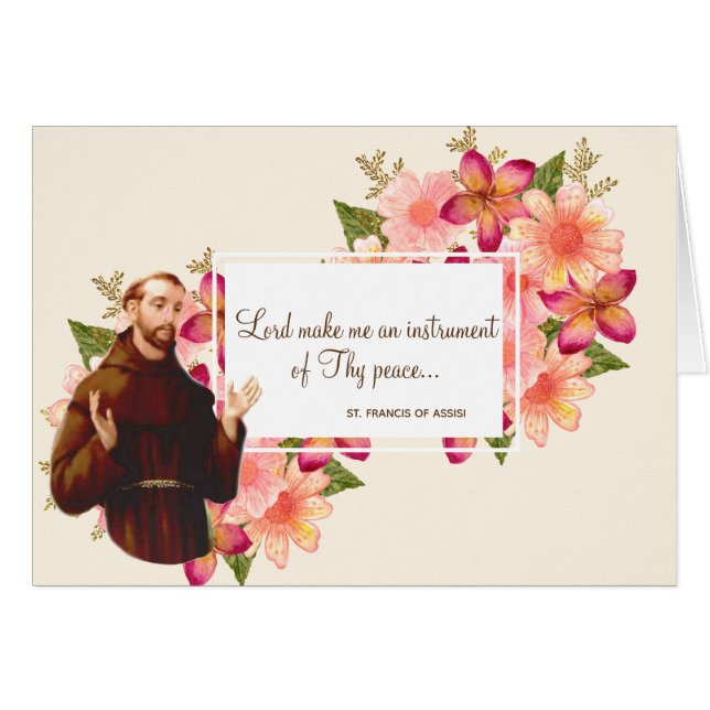 St Francis floral de la cita de Assisi (Anverso (Horizontal))