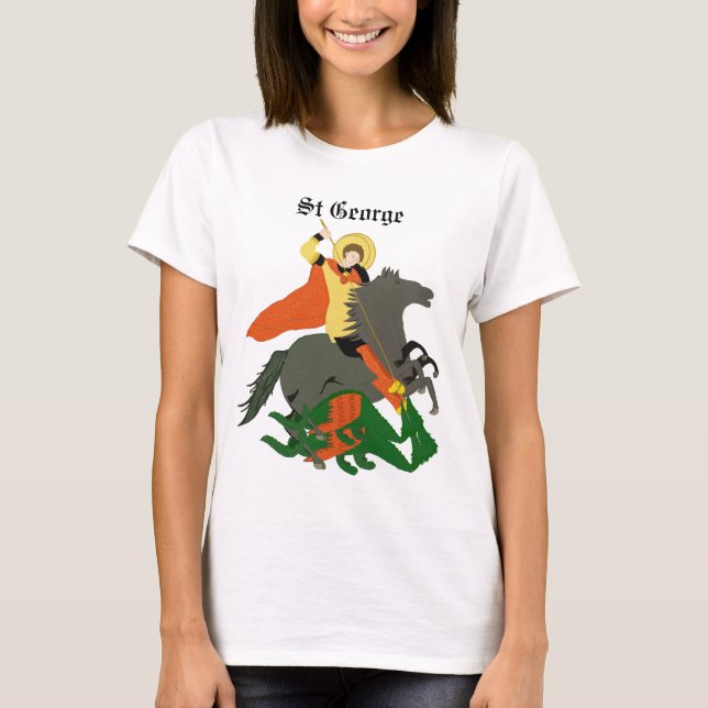 St George y las camisetas de Dragon Design Ladies (Anverso)