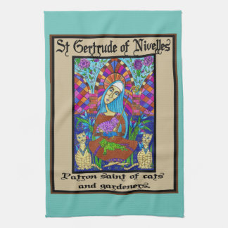 St Gertrude de Nivelles Tea Toalla