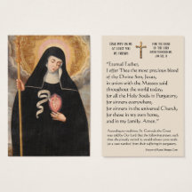 St. Gertrude, la gran tarjeta sagrada de oración q