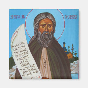 St Herman del imán ortodoxo del icono de Alaska
