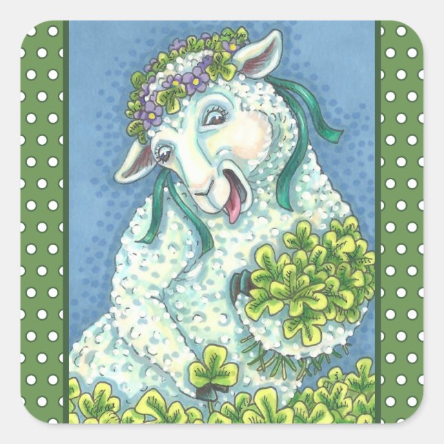 ST. Hoja de PEGATINAS de PATRICK'S IRISH EWE & SHA (Anverso)