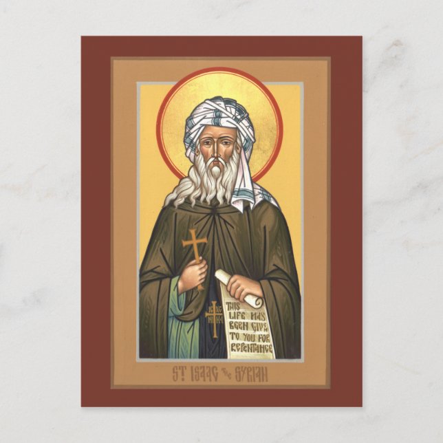 St. Isaac, la tarjeta de oración siria (Anverso)
