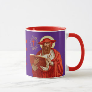 St. Jerome como cardenal con la taza del libro (P