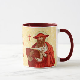 St. Jerome como cardenal con la taza del libro (P 