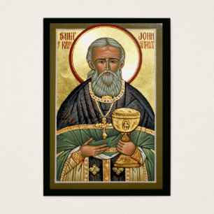 St. John de la mini tarjeta del rezo de Kronstadt