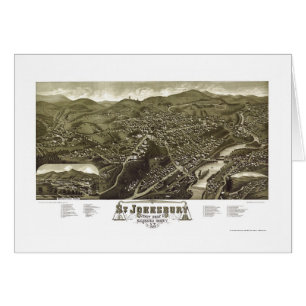 St. Johnsbury, mapa panorámico del VT - 1884
