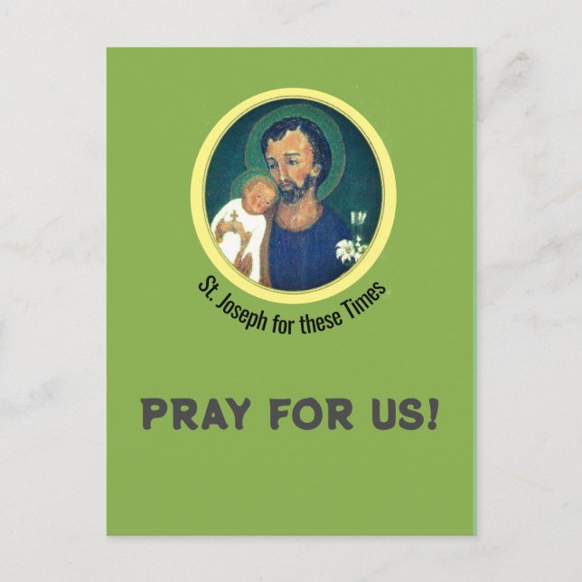St Joseph para esta tarjeta de felicitación doblad (Anverso)