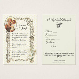 St. Joseph Spiritual Bouquet Prayer Holy Card