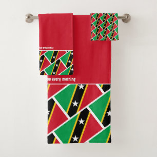 ST KITTS NEVIS FLAG Guión personalizado ROJO