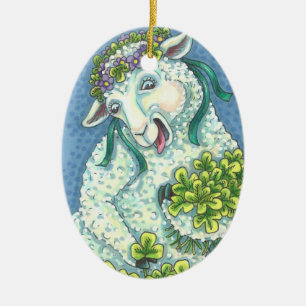 ST. LA EWE IRLANDESA DE PATRICK, Oval DE ORNAMENTO