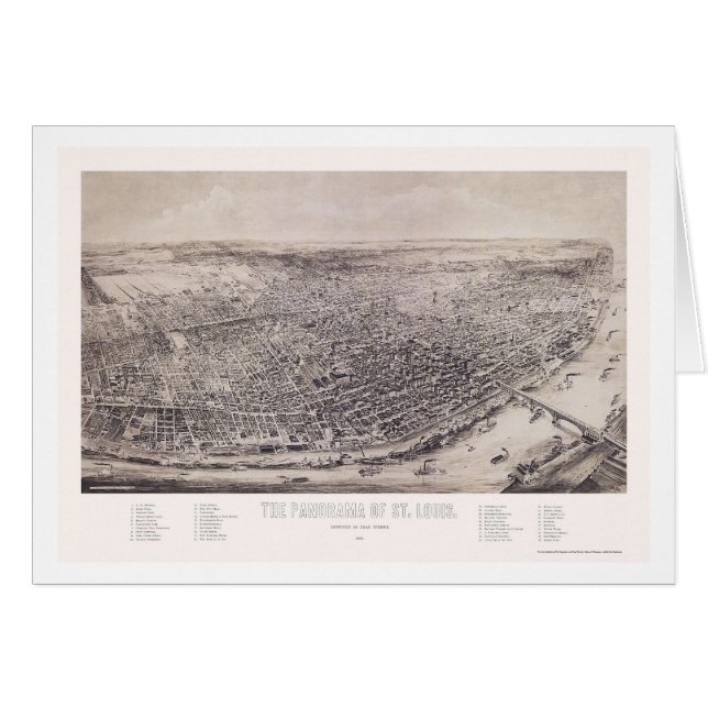 St. Louis, mapa panorámico del MES - 1894 (Anverso (Horizontal))
