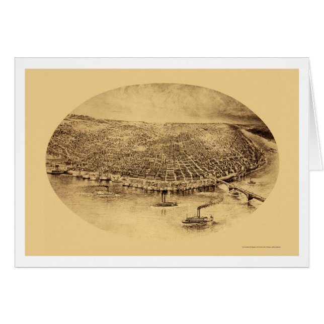 St. Louis, mapa panorámico del MES - 1897 (Anverso (Horizontal))