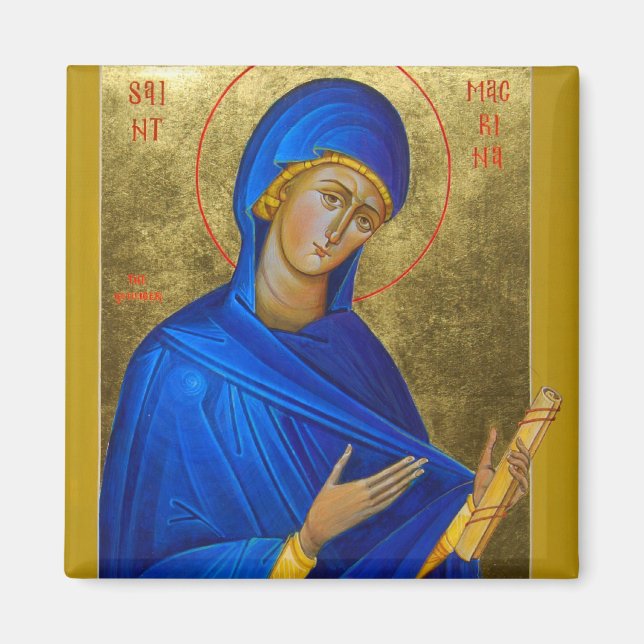 St. Macrina, el imán del icono ortodoxo más joven (Frente)
