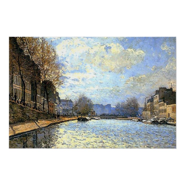St Martin Canal Alfred Sisley Poster (Anverso)