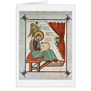 St Matthew por el amo del libro de Lindisfarne