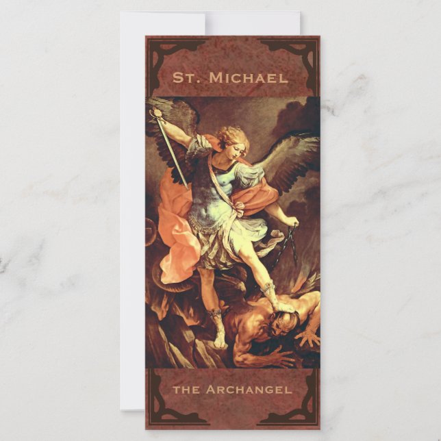 St. Michael, la tarjeta de oración Archangel (Anverso)