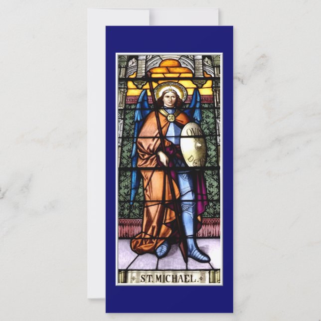 St. Michael La Ventana De Vidrio Manchado De Arcán (Anverso)