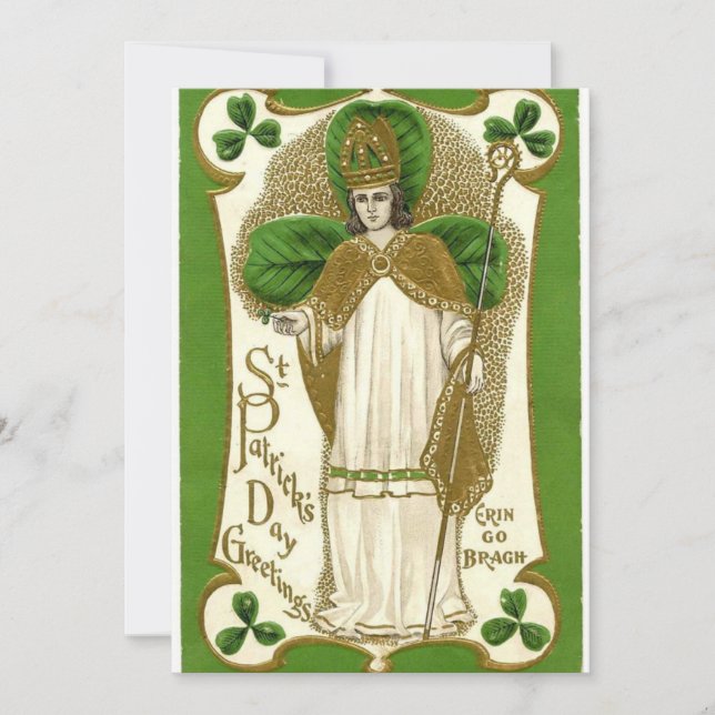 St. Patrick Bishop Shamrock Prayer Irish (Anverso)