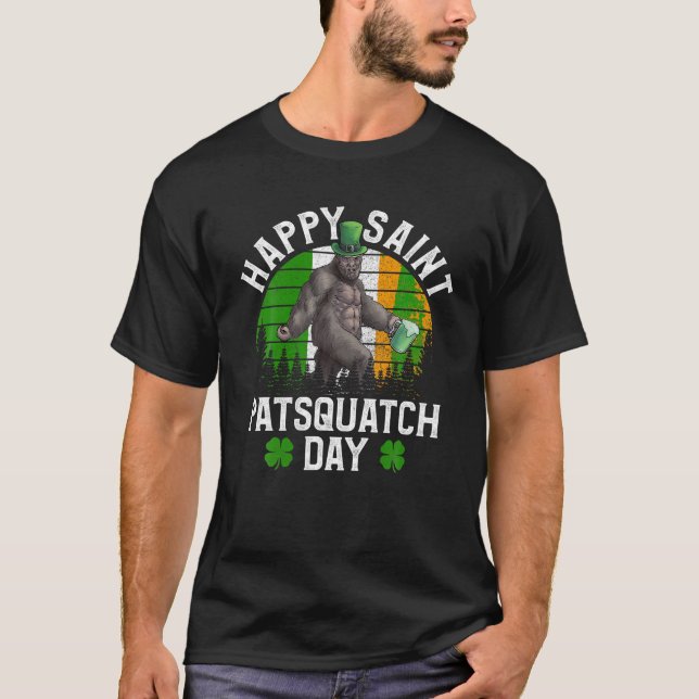 St Patrick Day Sasquatch camiseta Irish Bigfoot G (Anverso)