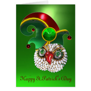 ST PATRICK JEWEL OWL Y GORRA ELF CON SHAMROCK