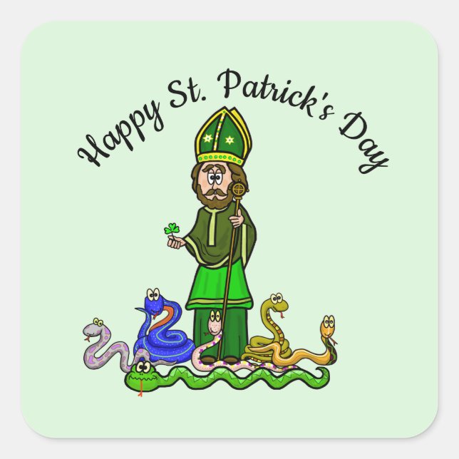 St. Patrick Y Sus Pegatinas De Serpientes (Anverso)