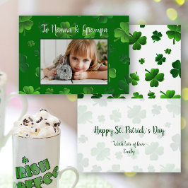 St. Patricks Day Abuelos Photo Greeting Card