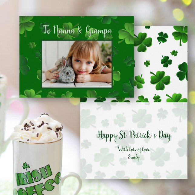 St. Patricks Day Abuelos Photo Greeting Card (Subido por el creador)