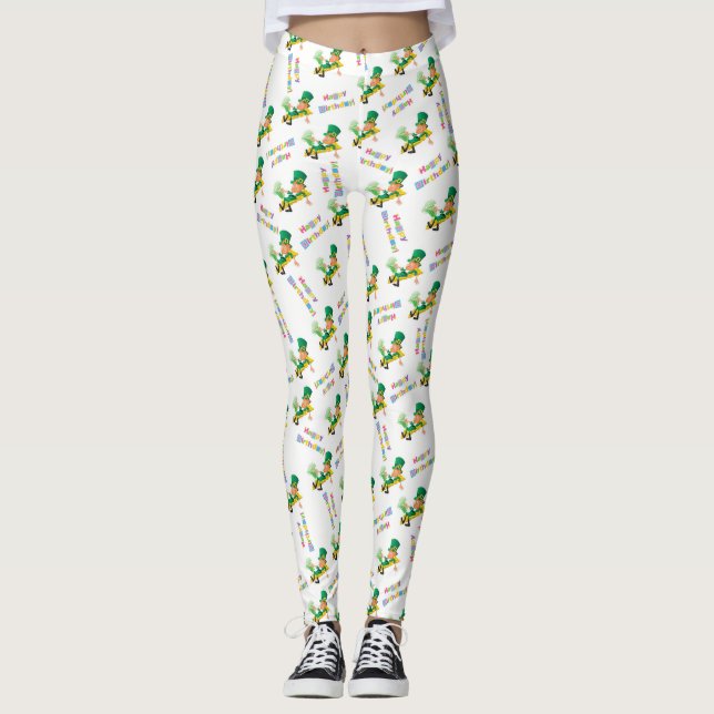 St. Patrick's Day Happy Birthday Leggings (Anverso)