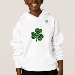 St. Patrick's Day Kids Leopard Shamrock Shirt